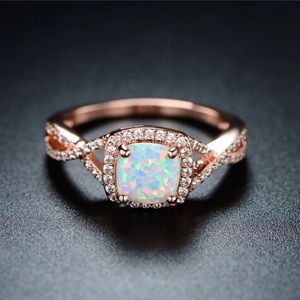 Fire opal ring